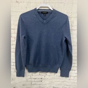 Banana Republic Cotton Cashmere Dark Blue V Neck Sweater Men Size Small